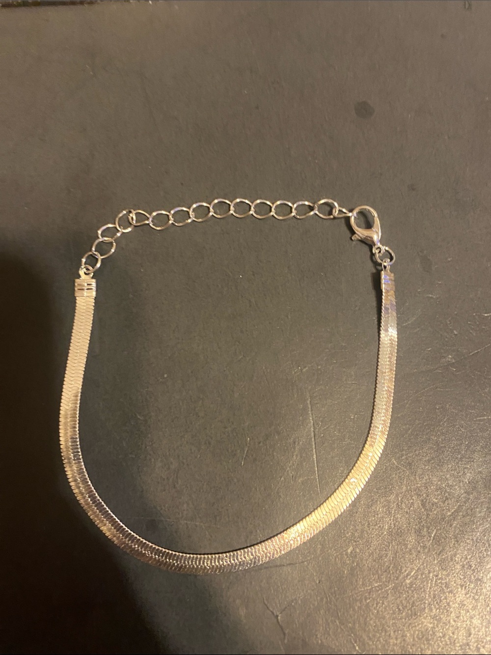Silver Herringbone Chain Bracelet - Elegant Women’s Jewelry
